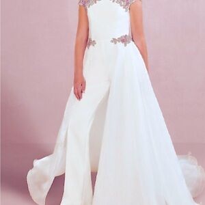 Girls size 7 confirmation or flower girl jumper/dress